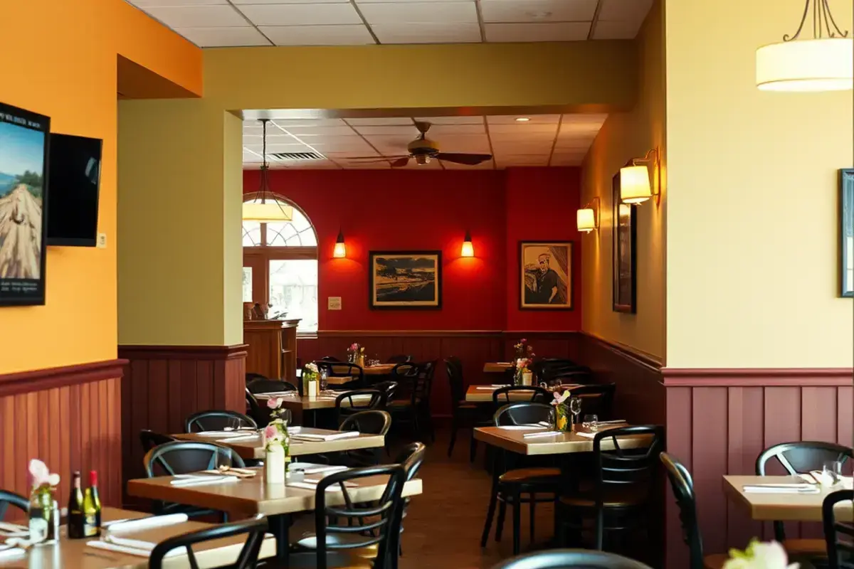 Restaurant interior painting